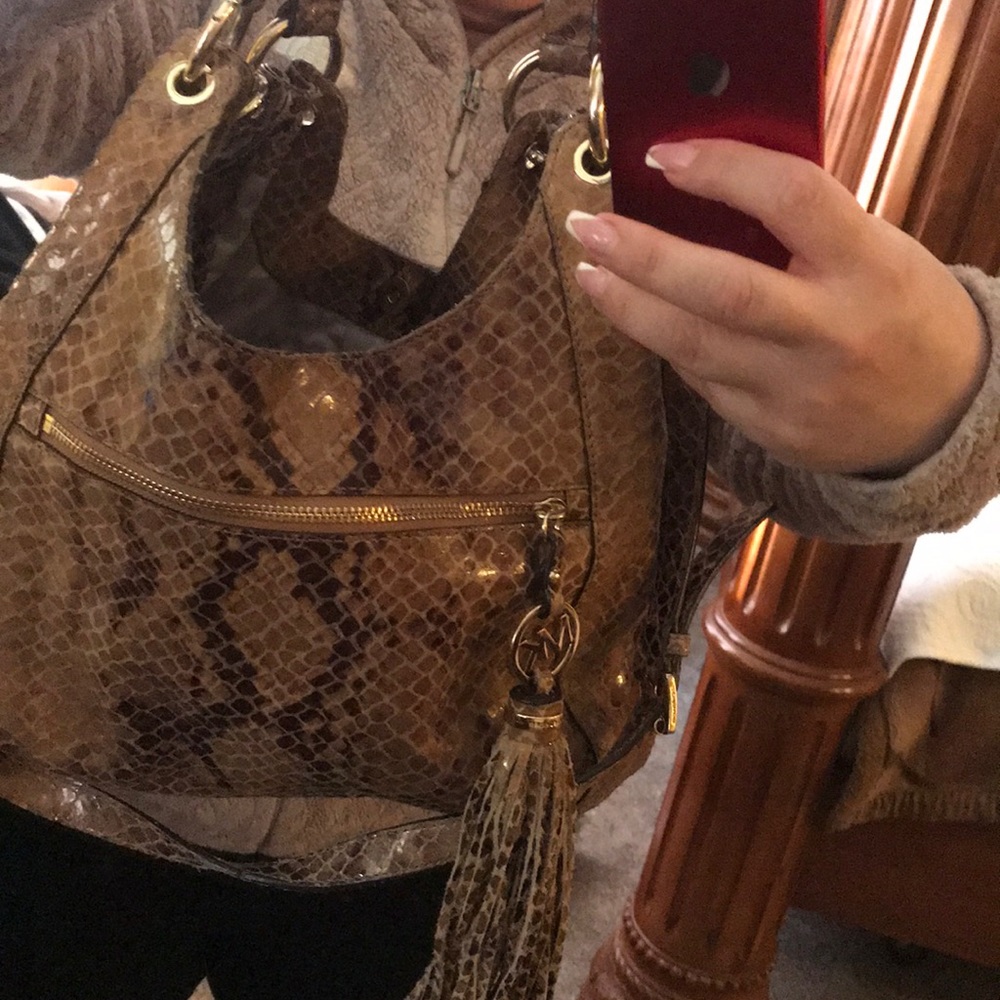 Michael Kors snake hobo handbag & matching wallet